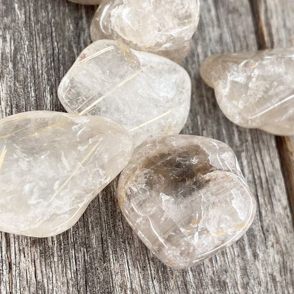 Gold Rutilated Quartz Crystals | 5 Pieces - Picture 5 of 6